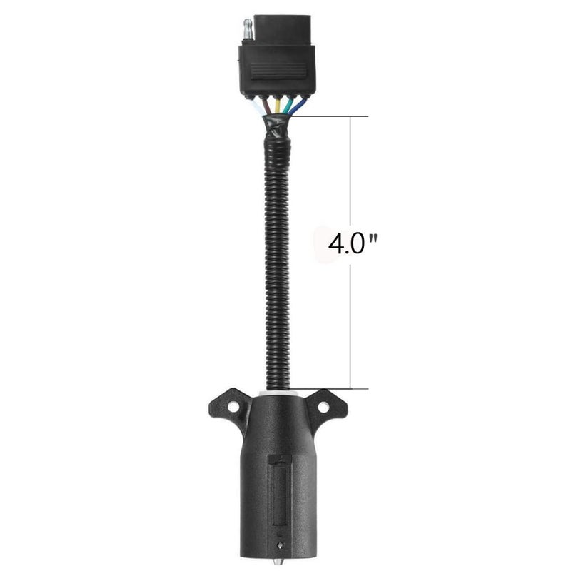 NEW SUN NEWSUNÂ® 7 to 5 Pin Trailer Plug Adapter, 7 Way Round Plug Blade Connetor to 5 Way Flat Adapter, Wiring Harness Connector Plug, Versatile & Extendable Connection for Your Trailer, RV, Lighting - Image 5